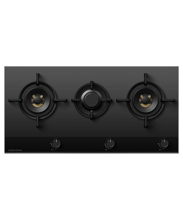 90cm Series 9 3 Burner Gas Cooktop, Natural Gas, pdp