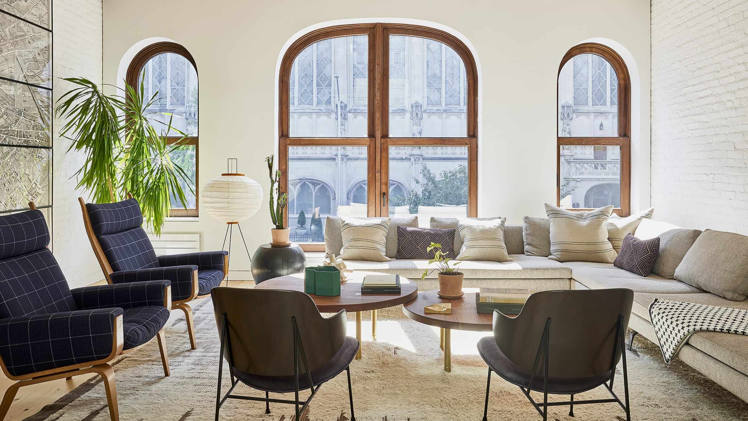 Living room with natural light