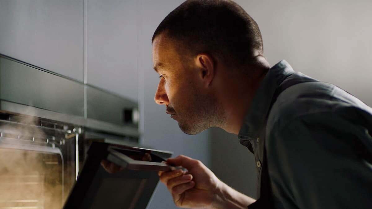 Dryer drum with garments in motion