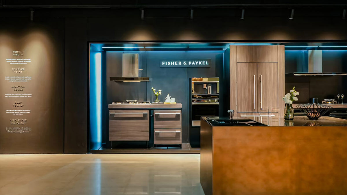 Interior demonstration kitchen in Wenzhou.