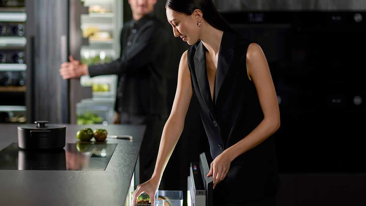 Integrated convenience of a CoolDrawer in a kitchen island