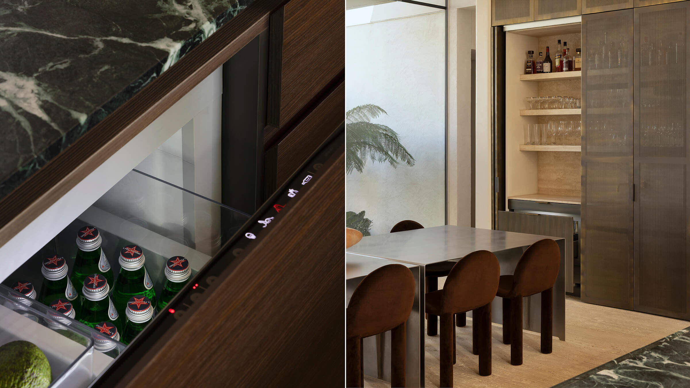 Open-plan flow between the kitchen and lounge